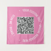 Uw QR Code Tapestry Voorbeeld met aangepaste tekst Wandkleed (Voorkant (horizontaal))