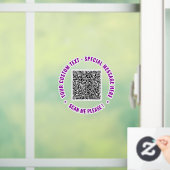 Uw QR-code tekst en kleuren venster klevende sjabl Raamsticker (Huis)
