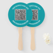 Uw QR-code Tekst Promotionele Hand Fan Sjabloon Handwaaier (Voorkant en achterkant)