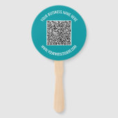 Uw QR-code Tekst Promotionele Hand Fan Sjabloon Handwaaier (Voorkant)