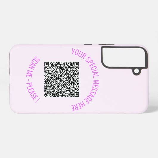 Uw QR-code Tekst Uw speciale berichtmatige weergav Samsung Galaxy Hoesje (Achterkant horizontaal)