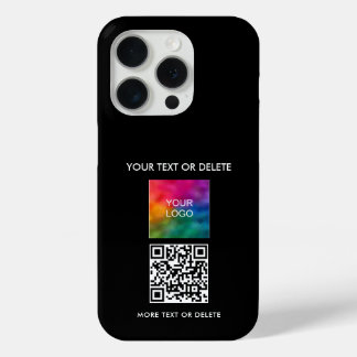 Uw QR-code Upload Business Company Logo naar iPhone 15 Pro Case