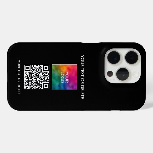 Uw QR-code Upload Business Company Logo naar Case-Mate iPhone Case (Achterkant (horizontaal))
