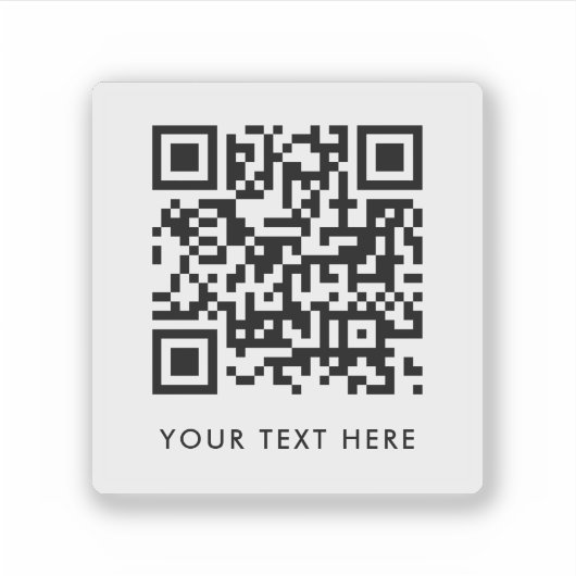Uw QR-code | Upload je eigen object met aangepaste Sticker (Voorkant)