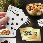 Uw QR-code upload Zakelijk logo Glam Goud Pokerkaarten (Insitu)