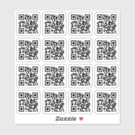 Uw QR code vierkant afgeronde hoeken vinyl Sticker