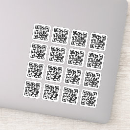 Uw QR code vierkant afgeronde hoeken vinyl Sticker