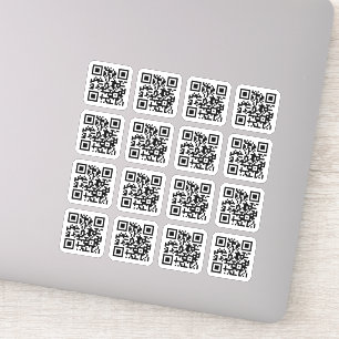 Uw QR code vierkant afgeronde hoeken vinyl Sticker