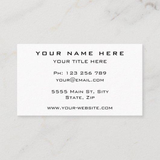 Uw QR Code Visitekaartje Aangepaste kleur en lette (Voorkant)