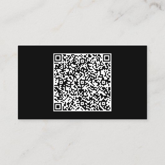 Uw QR-code Visitekaartje Voorbeeld aangepaste teks (Achterkant)