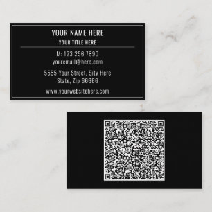 Uw QR-code Visitekaartje Voorbeeld aangepaste teks