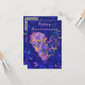 Uw QR-code Wens Jubileum Kaart Butterfly Heart (Voorkant / Achterkant in situ)