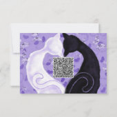 Uw QR-code Wens Jubileum Kaart Cat Couple Love (Achterkant)
