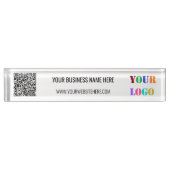 Uw QR-code Zakelijk Logo Aangepaste Tekst Promotio Naambordje (Voorkant)