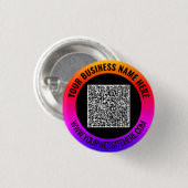 Uw QR-code Zakelijke Promotieknop Voorbeeld Ronde Button 3,2 Cm (Voorkant /achterkant)