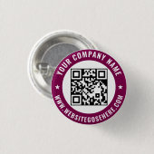 Uw QR-code zakelijke promotionele sjabloonontwerp Ronde Button 3,2 Cm (Voorkant /achterkant)