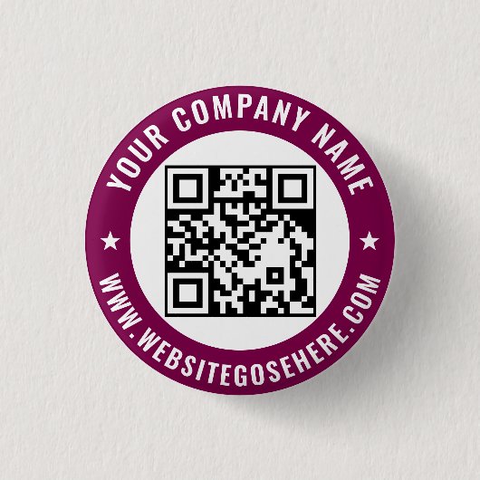 Uw QR-code zakelijke promotionele sjabloonontwerp Ronde Button 3,2 Cm (Voorkant)