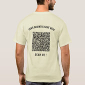 Uw QR-code Zakelijke T-shirt Voorbeeld Aangepaste (Achterkant)