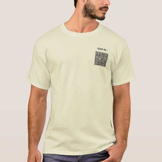 Uw QR-code Zakelijke T-shirt Voorbeeld Aangepaste (Voorkant)