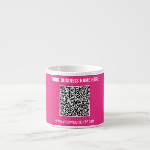 Uw QR-code Zakemokken met aangepaste tekst en kleu Espresso Kop