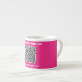 Uw QR-code Zakemokken met aangepaste tekst en kleu Espresso Kop (Voorkant rechts)