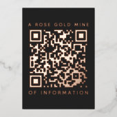 Uw QR-code Zwart Roos Goud Korting Kaart (Voorkant)