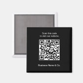 Uw QR-code zwart wit promotiebedrijf Magneet (Voorkant / Achterkant)