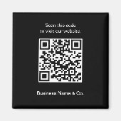 Uw QR-code zwart wit promotiebedrijf Magneet (Voorkant)