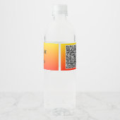 Uw QR-codeaftasten de flessenetiketten van de doua Waterfles Etiket (Achterkant)