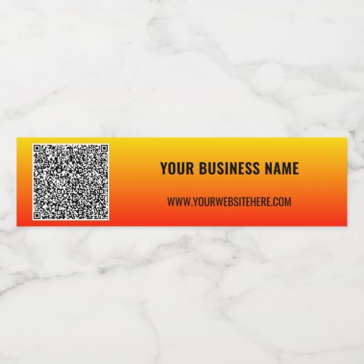 Uw QR-codeaftasten de flessenetiketten van de doua Waterfles Etiket (Enkel label)