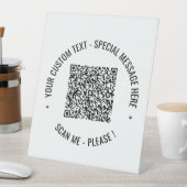 Uw QR-codeaftasten Douanetekst Pedestal teken Reclamebord Met Voetstuk (Insitu)