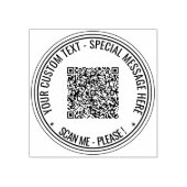 Uw QR-codeaftasten Douanetekst Ronde Rubberzegel Rubberstempel (Afrduk)