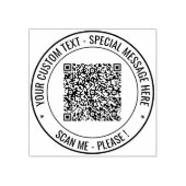 Uw QR-codeaftasten Douanetekst Ronde Rubberzegel Rubberstempel (Afrduk)