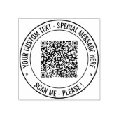 Uw QR-codeaftasten Douanetekst Ronde Rubberzegel Rubberstempel (Afrduk)