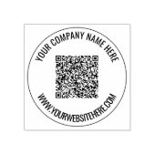 Uw QR-codeaftasten Douanetekst Ronde Rubberzegel Rubberstempel (Afrduk)
