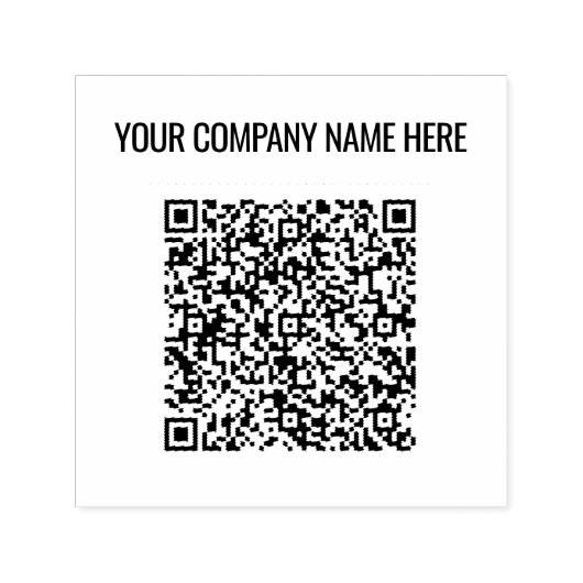 Uw QR-codeaftasten Douanetekst Zelfinking Stempel (Design)