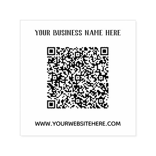 Uw QR-codeaftasten Douanetekst Zelfinking Stempel (Design)