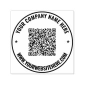 Uw QR-codeaftasten Douanetekst Zelfinking Stempel (Design)