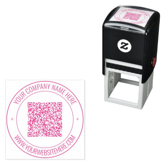Uw QR-codeaftasten Douanetekst Zelfinking Stempel (In situ)