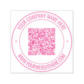 Uw QR-codeaftasten Douanetekst Zelfinking Stempel (Design)