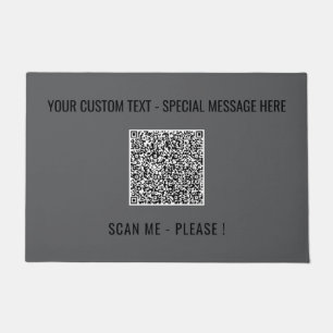 Uw QR-codeaftasten Douanetekstdeurmat kiest kleur Deurmat