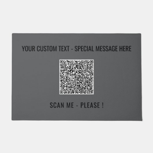 Uw QR-codeaftasten Douanetekstdeurmat kiest kleur Deurmat (Voorkant)