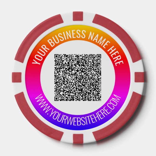 Uw QR-codeaftasten en de spaanders van de douanete Poker Chips (Voorkant)
