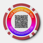 Uw QR-codeaftasten en de spaanders van de douanete Poker Chips (Achterkant)