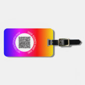 Uw QR-codeaftasten en Douanetekst Bagagelabel (Voorkant horizontaal)