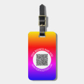 Uw QR-codeaftasten en Douanetekst Bagagelabel (Voorkant verticaal)