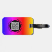 Uw QR-codeaftasten en Douanetekst Bagagelabel (Achterkant horizontaal)