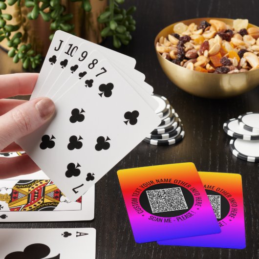Uw QR-codeaftasten en Douanetekst die Kaarten spel (Insitu)