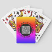 Uw QR-codeaftasten en Douanetekst die Kaarten spel (Achterkant)
