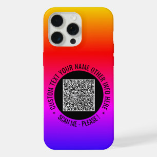 Uw QR-codeaftasten en Douanetekst iPhone Geval 15 Pro Max Case